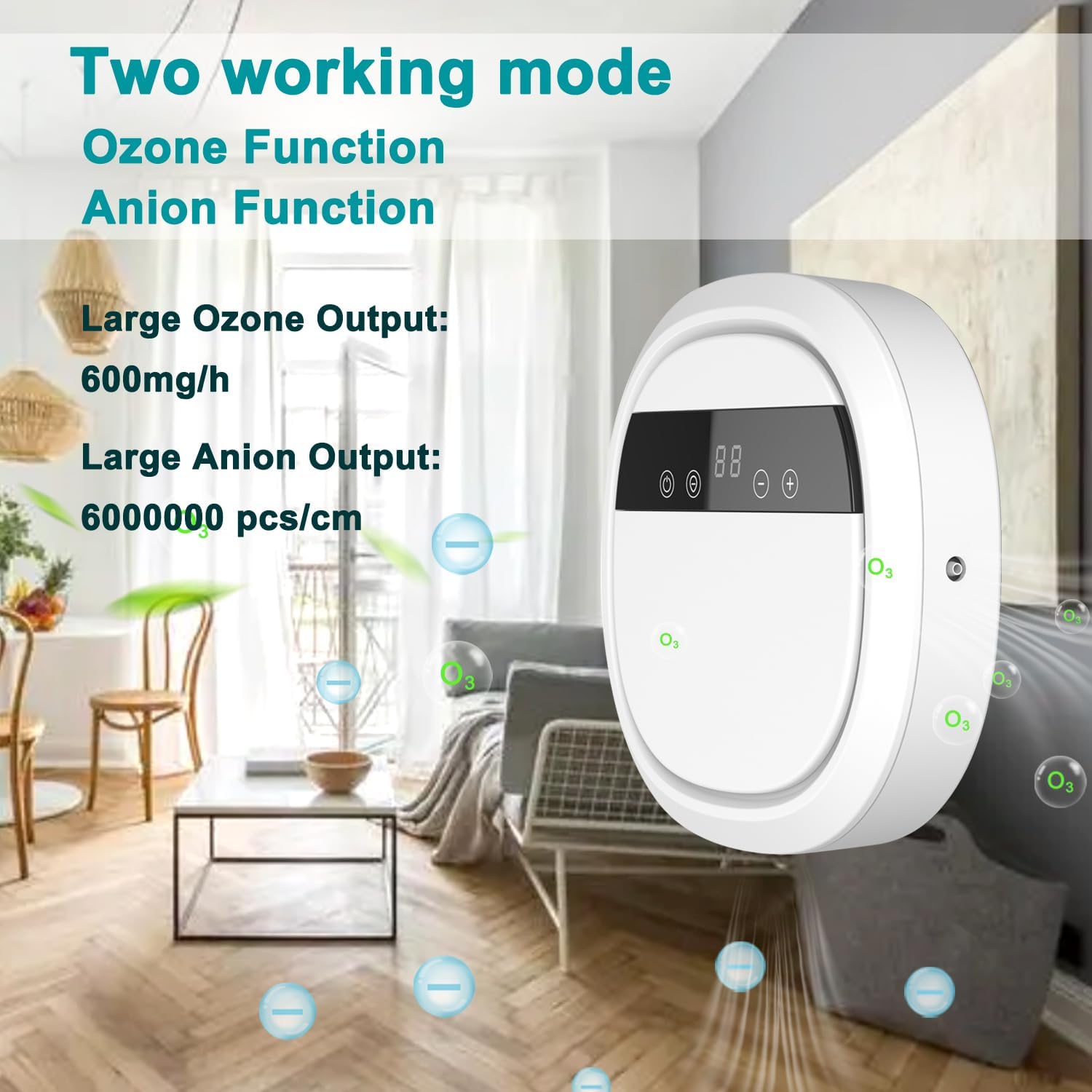 Portable Ozone Machine Generator with Timer for Air, Water, Food L151568