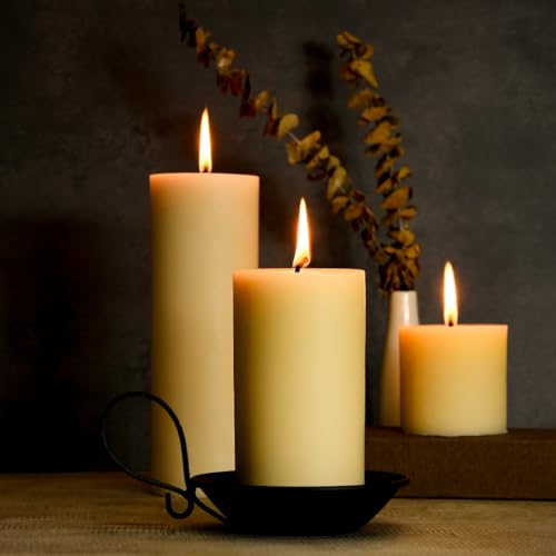 AGLARY Pure Natural Beeswax Pillar Candle, Long Burning Q94585