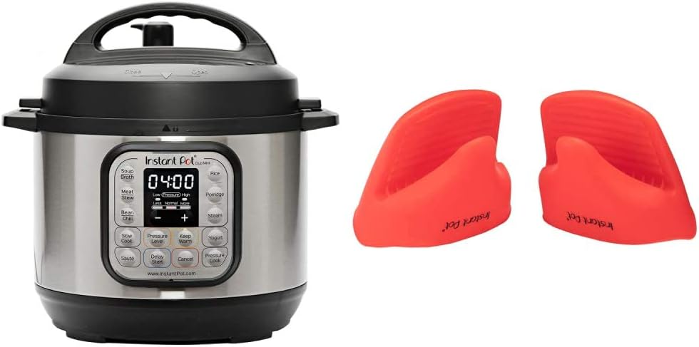Instant Pot Duo 7-in-1 Mini Electric Pressure Cooker, Slow Cooker, Steamer and Instant Pot Mini-Mitt Mini Mitts
