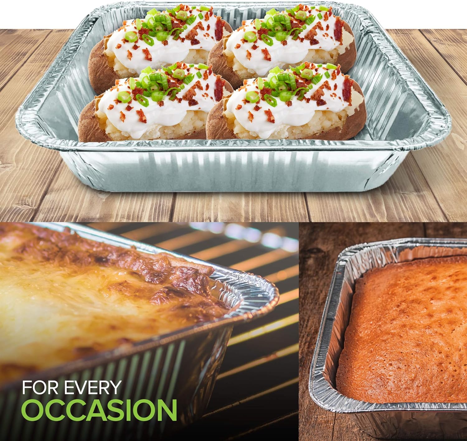 Stock Your Home 9x9 Aluminum Foil Pans (30 Pack) Square Disposable Baking Tins A572