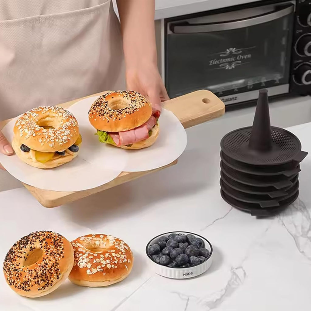 Donut Mold for Baking, 6Pcs Silicone Conical Doughnut Pans N30030