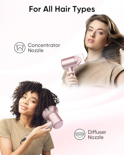 ANIEKIN Hair Blow Dryer, Ionic Fast Drying, Thermo Control, Quiet with Diffuser D1238