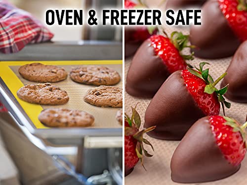 Zulay Kitchen 2 Pack Silicone Baking Mat Sheet Set - Reusable Nonstick Half Sheet E946328