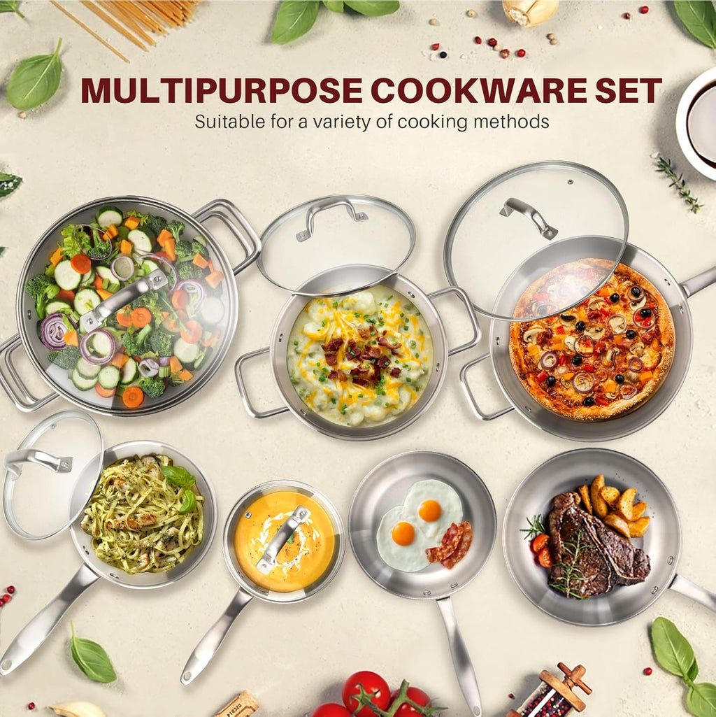 Duxtop Professional Stainless Steel Induction Cookware Set, 19PC Y82781