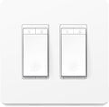 Kasa Smart Dimmer Switch 2-Gang HS220-2, Single Pole, Needs Neutral Wire, 2.4GHz Wi-Fi Light Switch Compatible with Alexa and Google Home, UL Certified, No Hub Required, White