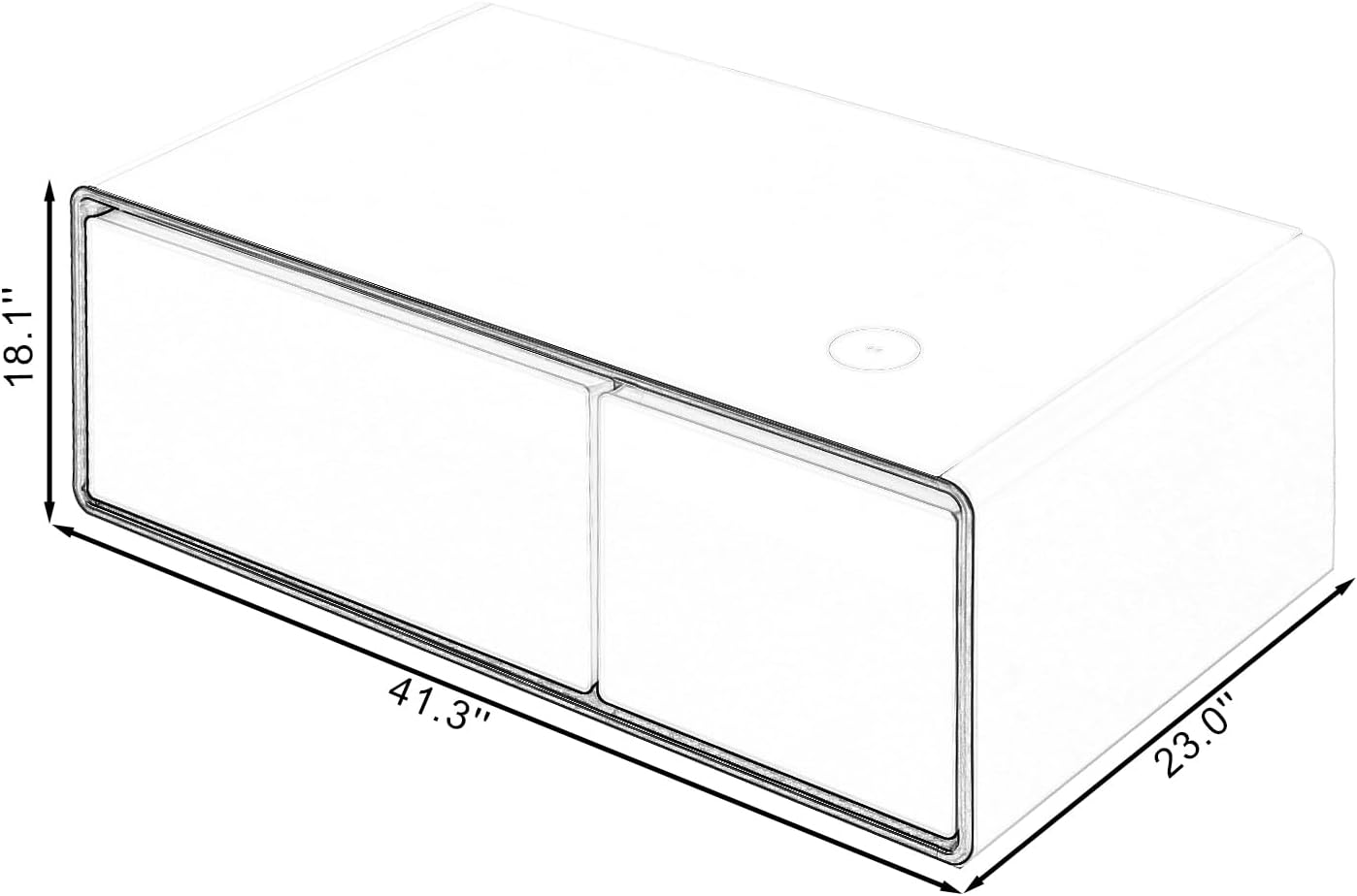 Smart Table Fridge with Cooler and Freezer Z7378