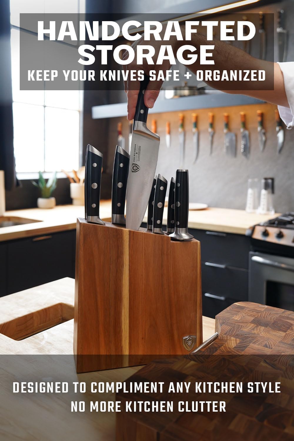 Dalstrong Gladiator Series 8-Piece Knife Block Set, German High Carbon Steel D438573