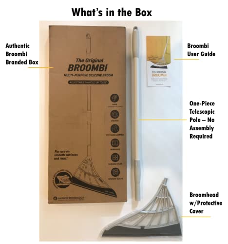 Original Broombi Silicone Broom and Squeegee for Indoor Cleaning I666