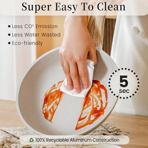 UMETRE Pots and Pans Set Non Stick, Granitestone Induction Cookware 10 Pcs G519985