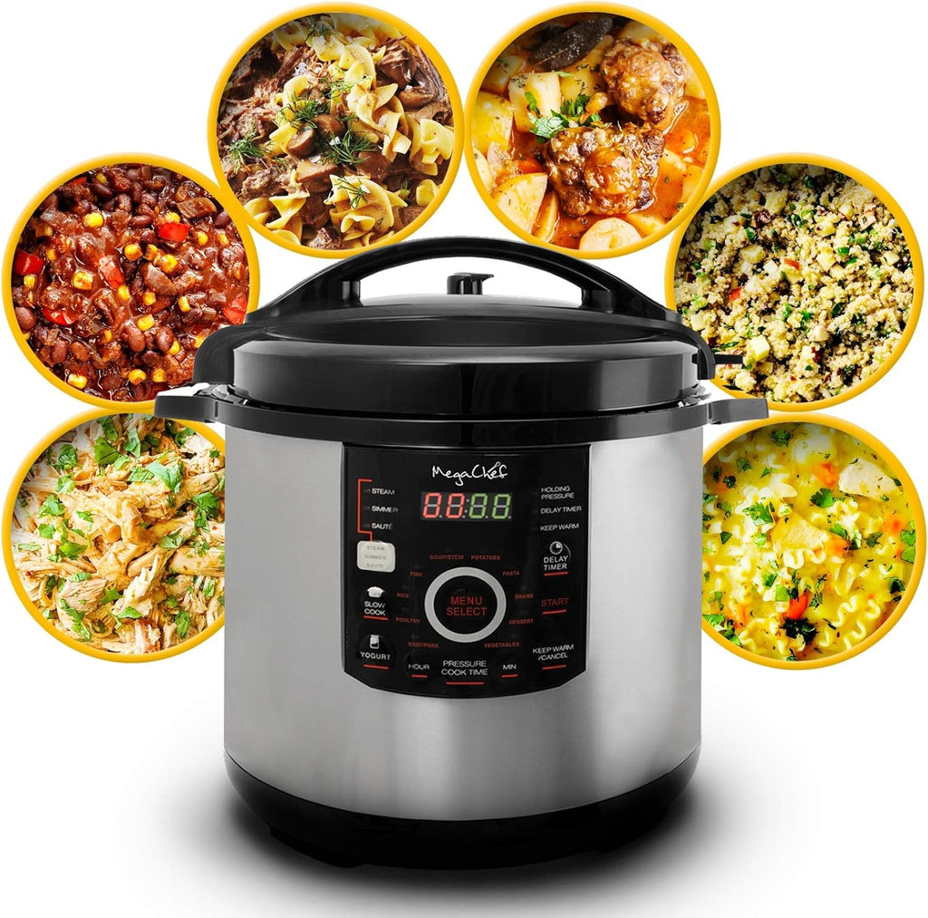 Megachef's 12 Quart XL Digital Pressure Cooker with 15 Presets U196