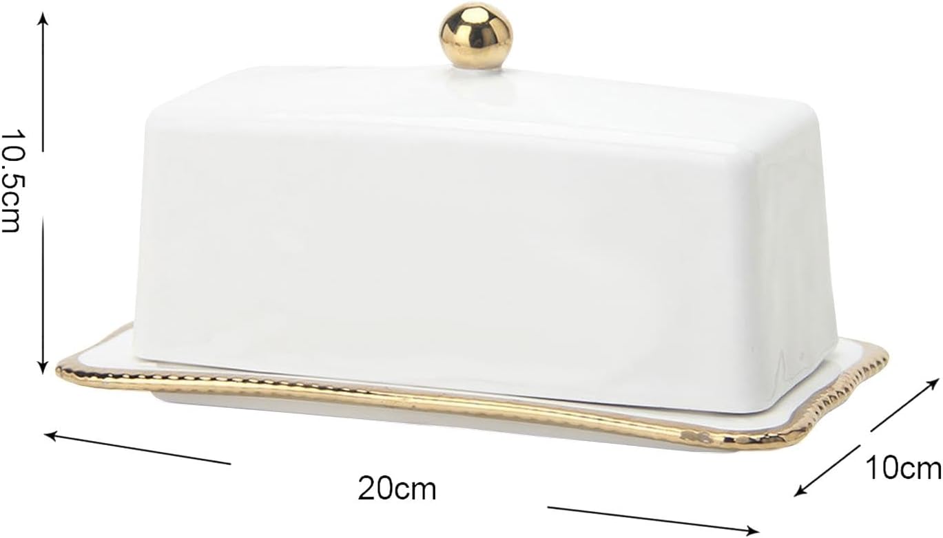 Ceramic Butter Dish with Lid for Cheese, Cake Shop & Home U654759