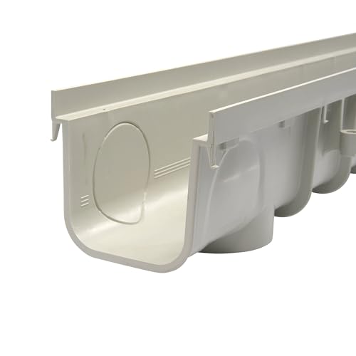 NDS 864GMTL 5-Inch Pro Channel Drain Kit with Metal Grate, Gray E645031