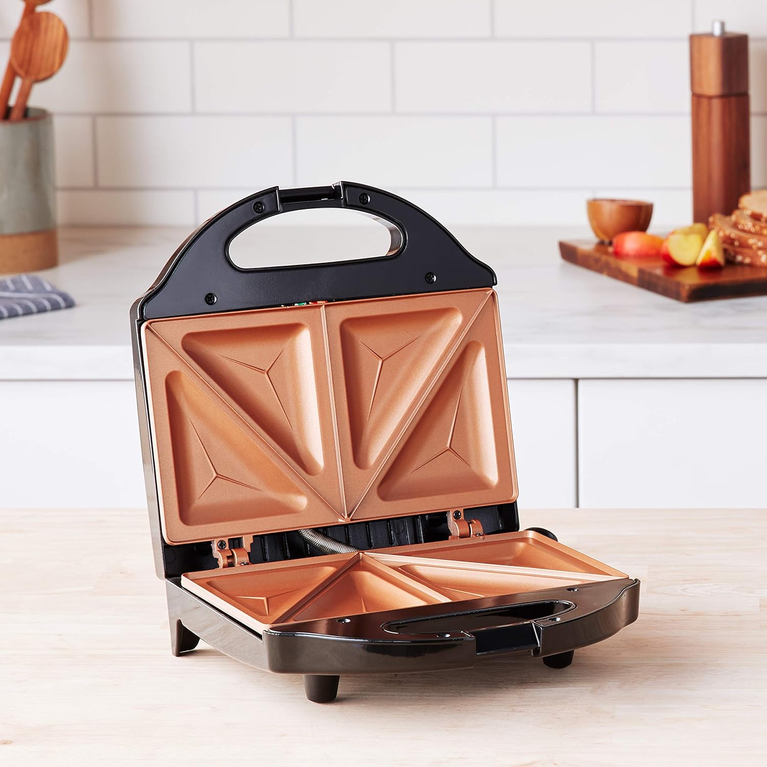 Gotham Steel Nonstick Panini Press 2-in-1 Sandwich Maker Grill Q23019