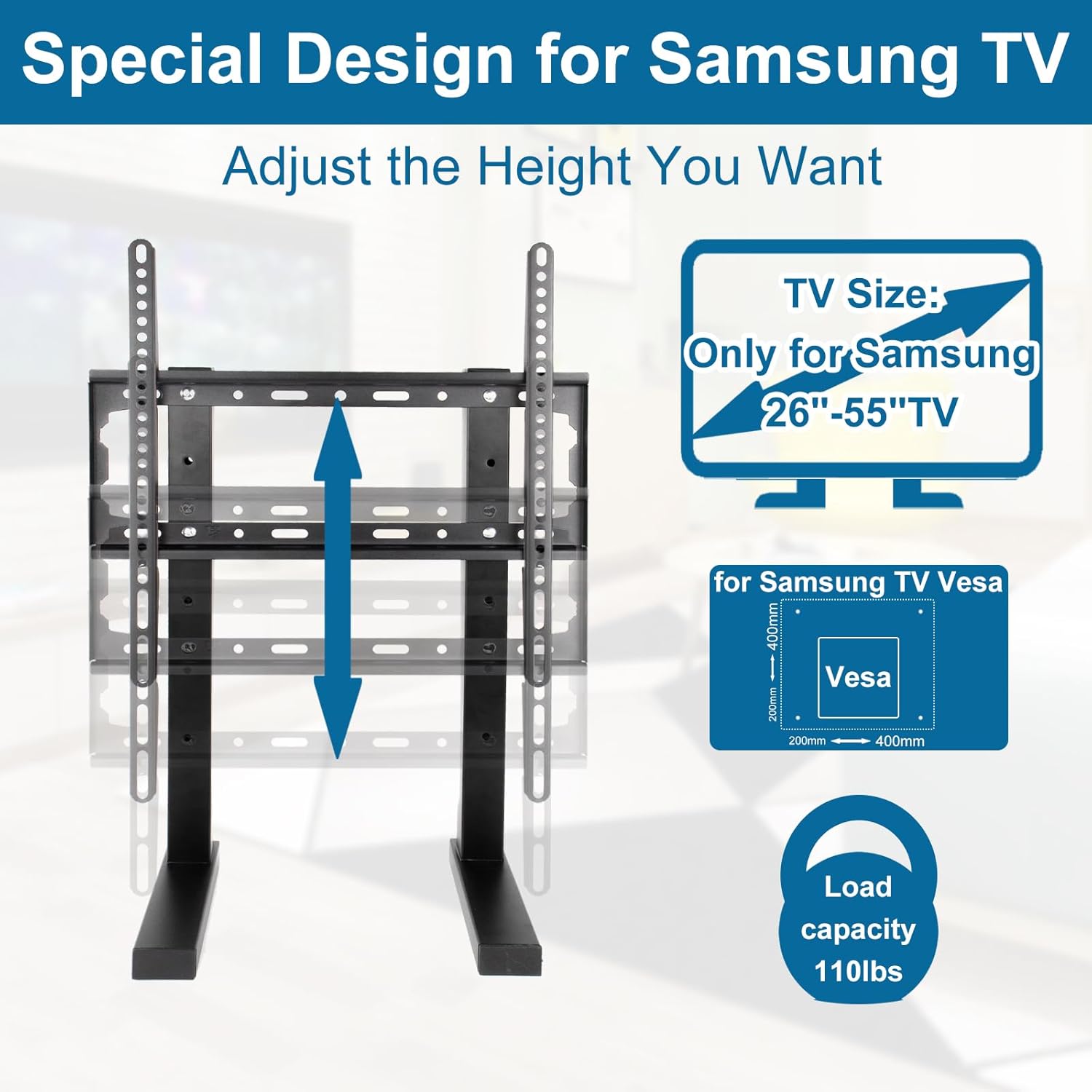 Universal TV Stand Base Replacement for Samsung 32-55 inch TVs S755