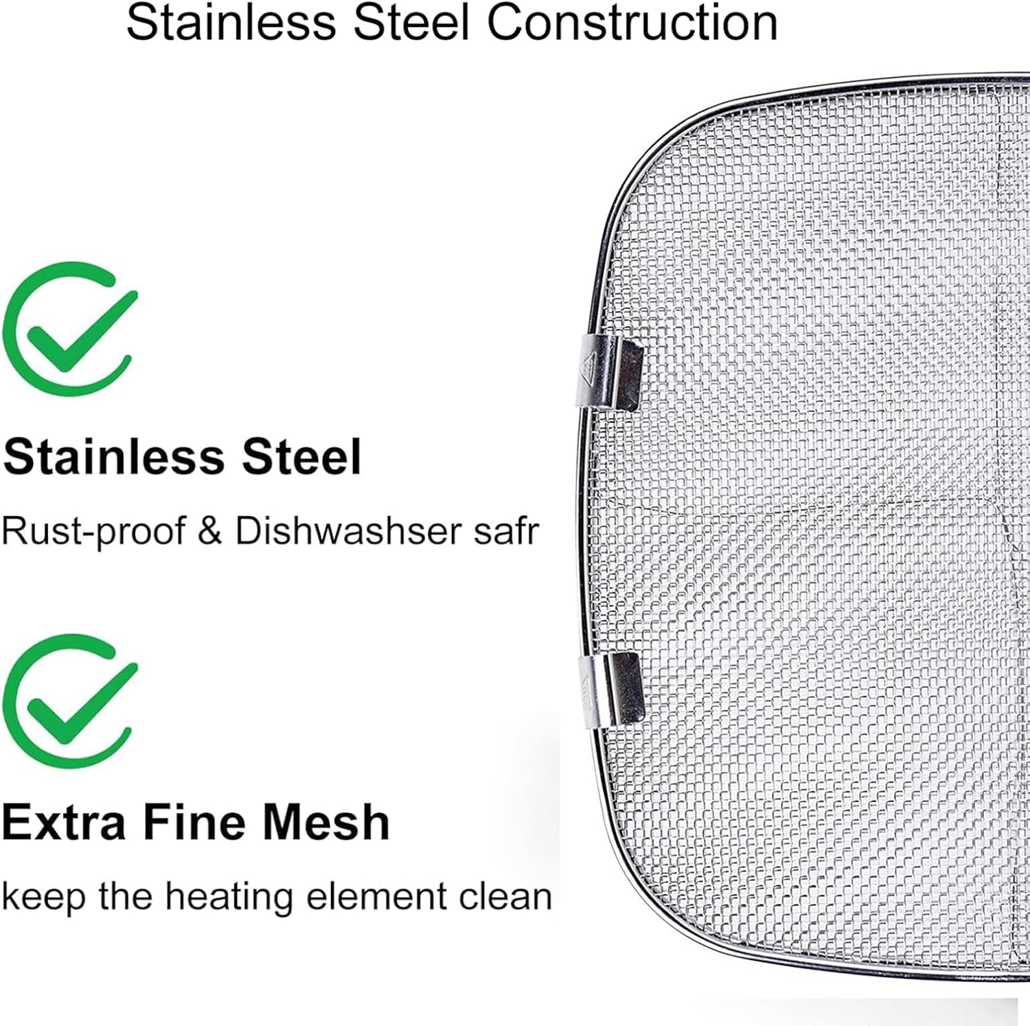 2 Pack Stainless Steel Splatter Shield for Ninja Foodi AG300 AG301C D8095