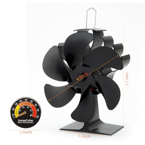JossaColar Wood Stove Fan for Buddy Heater, Heat Powered Fireplace Fan B53667