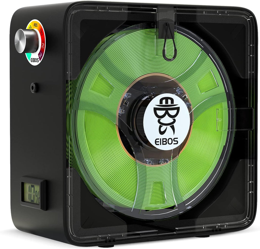 【EIBOS Official】3D Printer Filament Dryer Easdry, 3D Printer Filament Dry Box with Fan, Adjustable Temperature, Humidity Control & Spool Holder, Compatible with 1.75mm 2.85mm 3.00mm Nylon, PLA, TPU