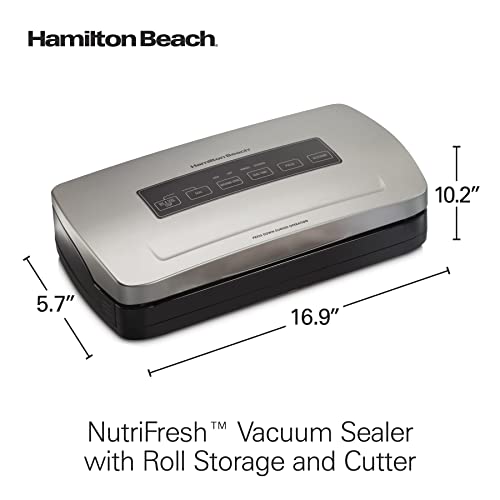 Hamilton Beach NutriFresh Vacuum Sealer Machine with Bag Cutter X2741