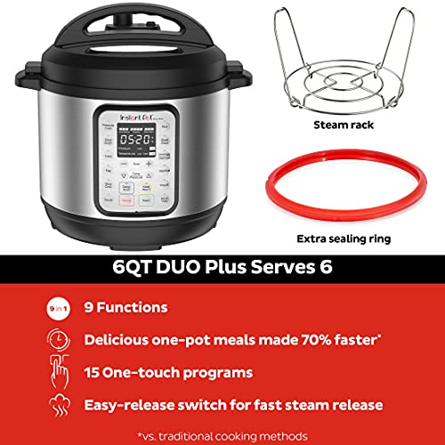 Instant Stainless Steel Duo Plus 9-In-1 Electric Pressure Cooker E373377