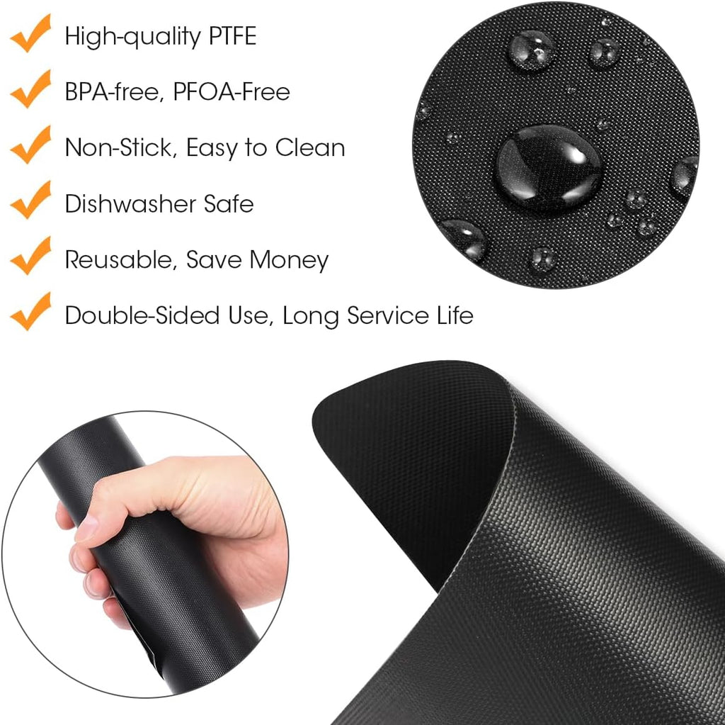 AIEVE Air Fryer Oven Liners 4 Pack Non-stick Baking Mat A60040