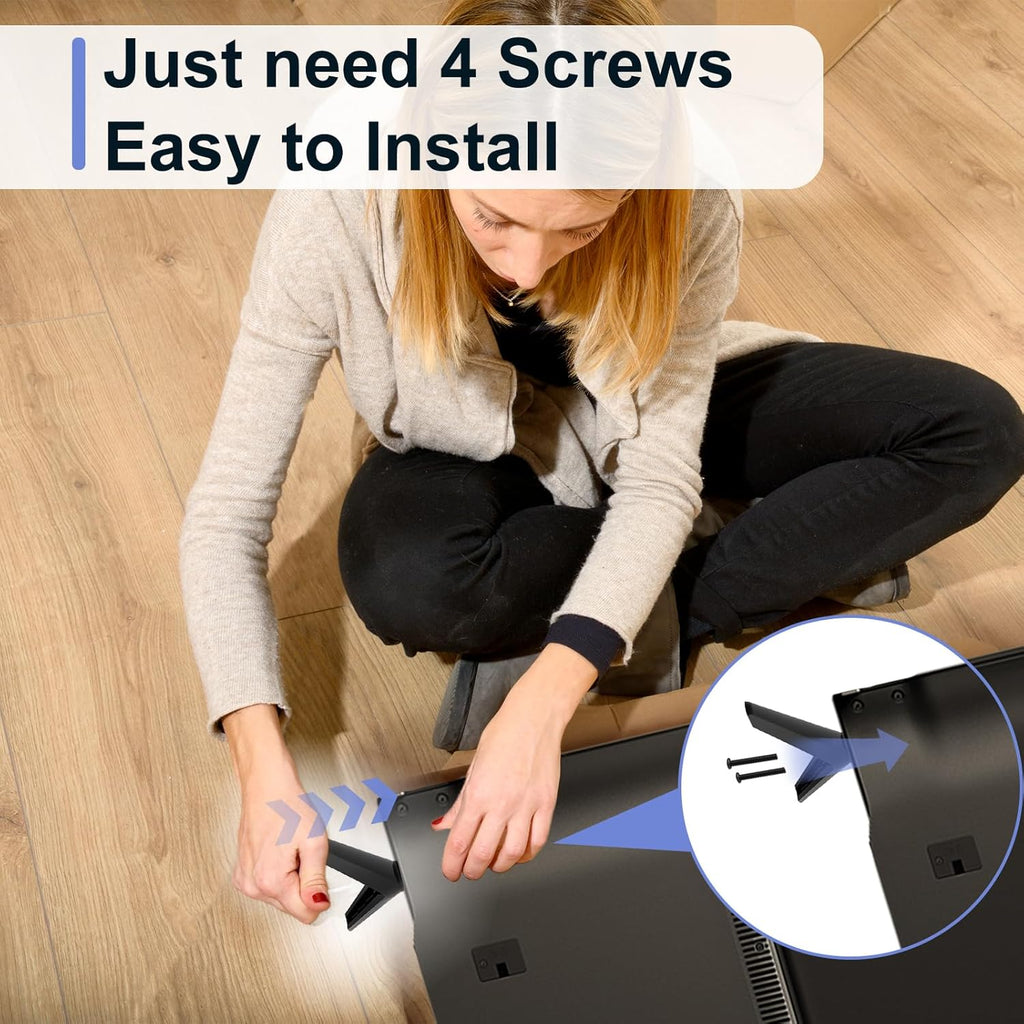 TV Stand Legs Replacement for Hisense TV, Black with Screws C7733