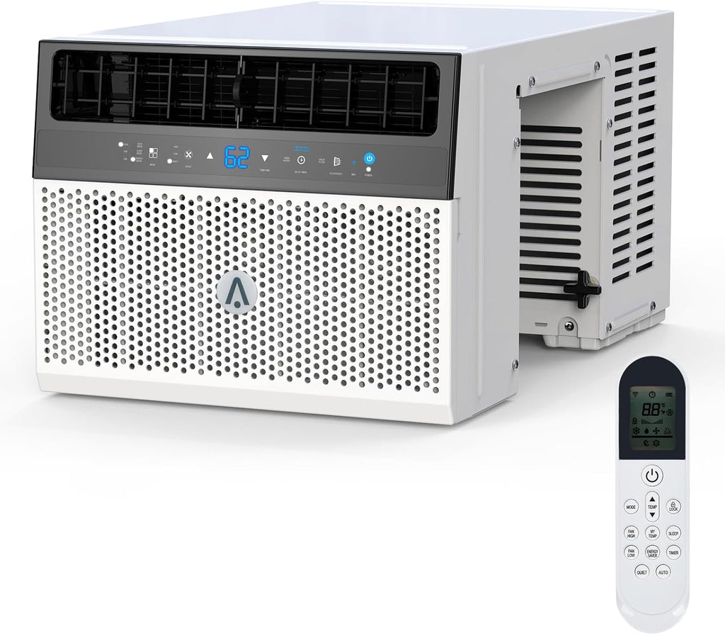 6000BTU U-Shaped Window Air Conditioner, Window ac Unit U Shaped Cools Up to 250 sq. ft., Open Window Flexibility, 6 Modes, Sleep Mode, Ultra Quiet, Energy Efficient for Bedroom, Room, Office