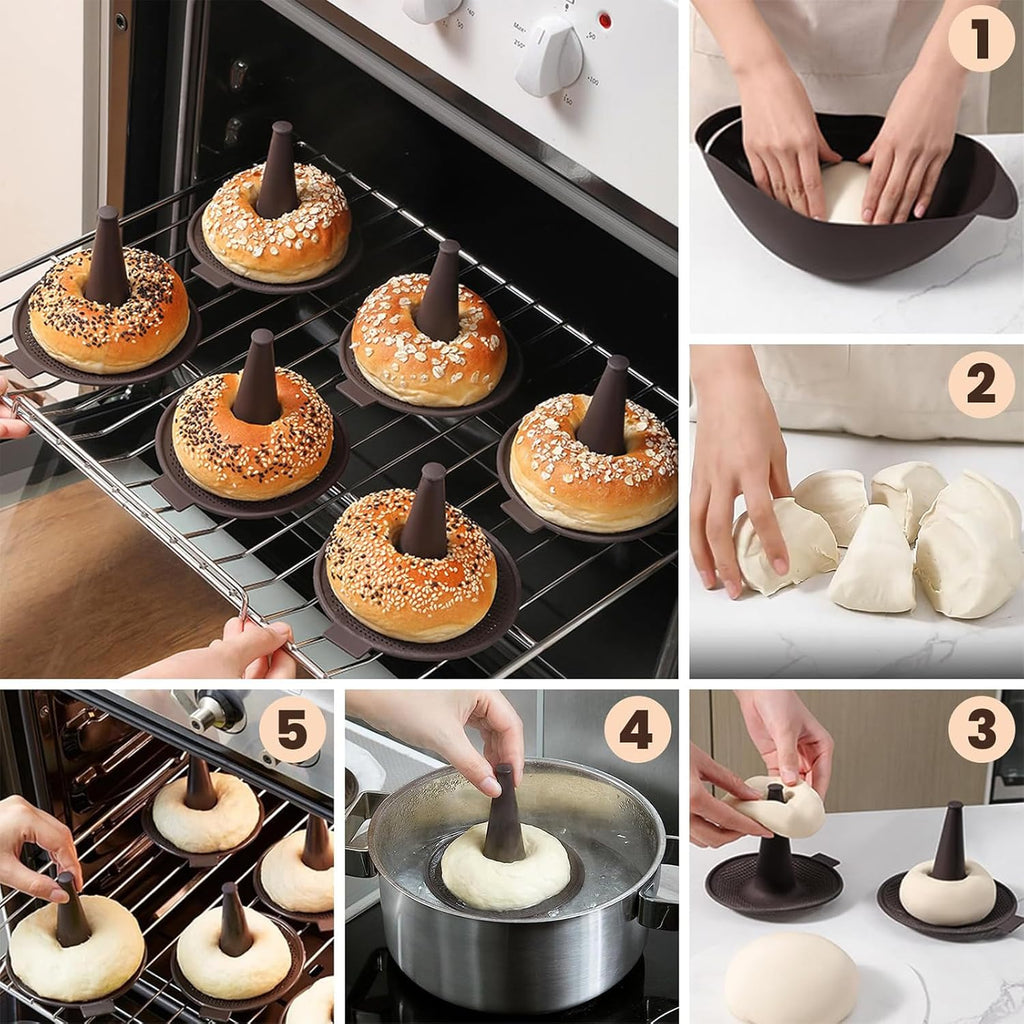Donut Mold for Baking, 6Pcs Silicone Conical Doughnut Pans N30030