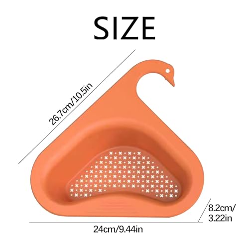 Kitchen Sink Drain Basket Swan Rack with Faucet Hanging Filter J563383