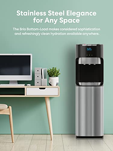 Brio CLBL420V2 Bottom Loading Water Cooler Dispenser, 3 Temperature Settings X565666