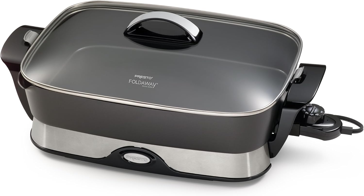 Presto 06857 16-inch Electric Foldaway Skillet, Black H108