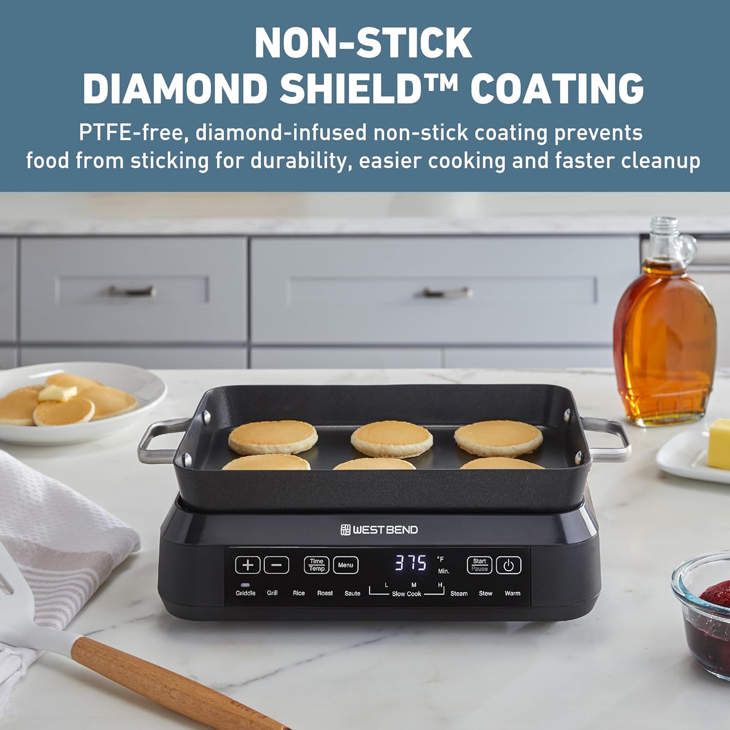 West Bend Versatility Plus Slow Cooker, 6-Quart, Non-Stick, Black S7173