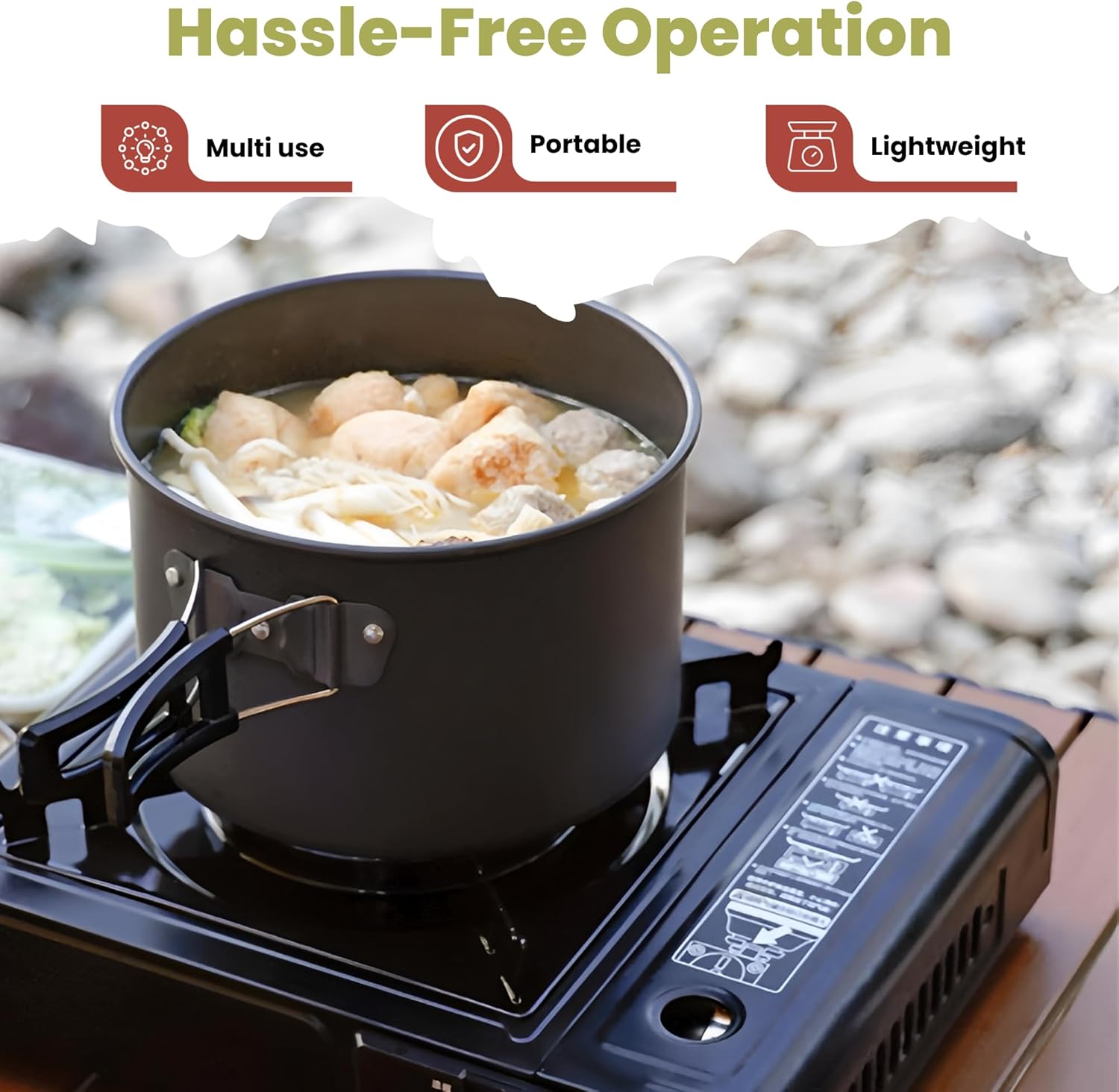 Portable Camping Stove 10,000 BTU Dual Fuel Butane and Propane H6351
