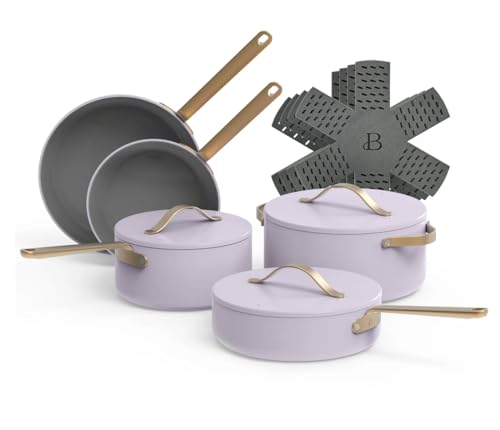 Beautiful 12pc Ceramic Non-Stick Cookware Set by Drew Barrymore