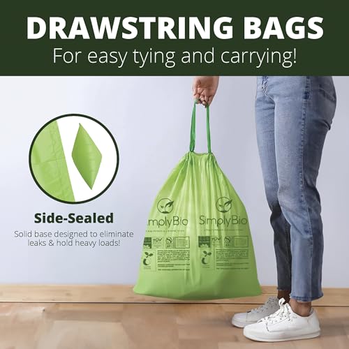 Simply Bio 13 Gallon Compostable Trash Bags, Heavy Duty Tall Kitchen K141628
