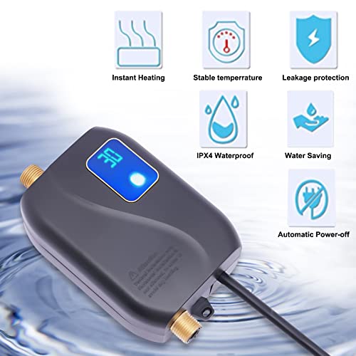 Electric Tankless Water Heater 110V 3000W for Under Sink Kitchen H66942