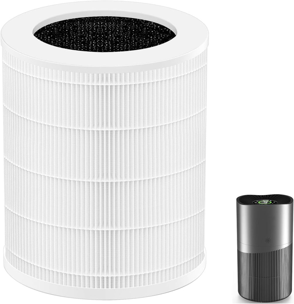 KJ402F-RF Replacement filter Compatible with Crecolife Air Purifier, Also Compatible with Zendar KJ402F Air Purifier, H13 3-Stage Filtration Activated carbon Air Clean Dust VOCs