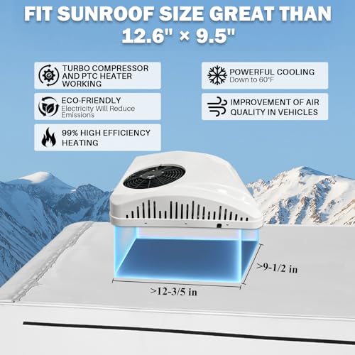 RV Air Conditioner with Heat 12V Rooftop AC Unit for Camper, Trailer, Caravan T3458