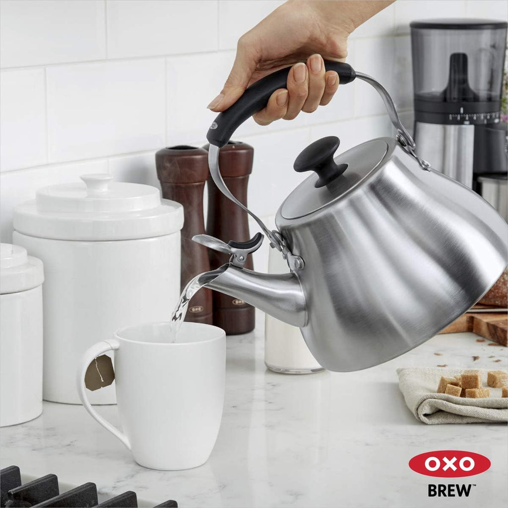 OXO BREW Classic Tea Kettle Brushed Stainless Steel D725715