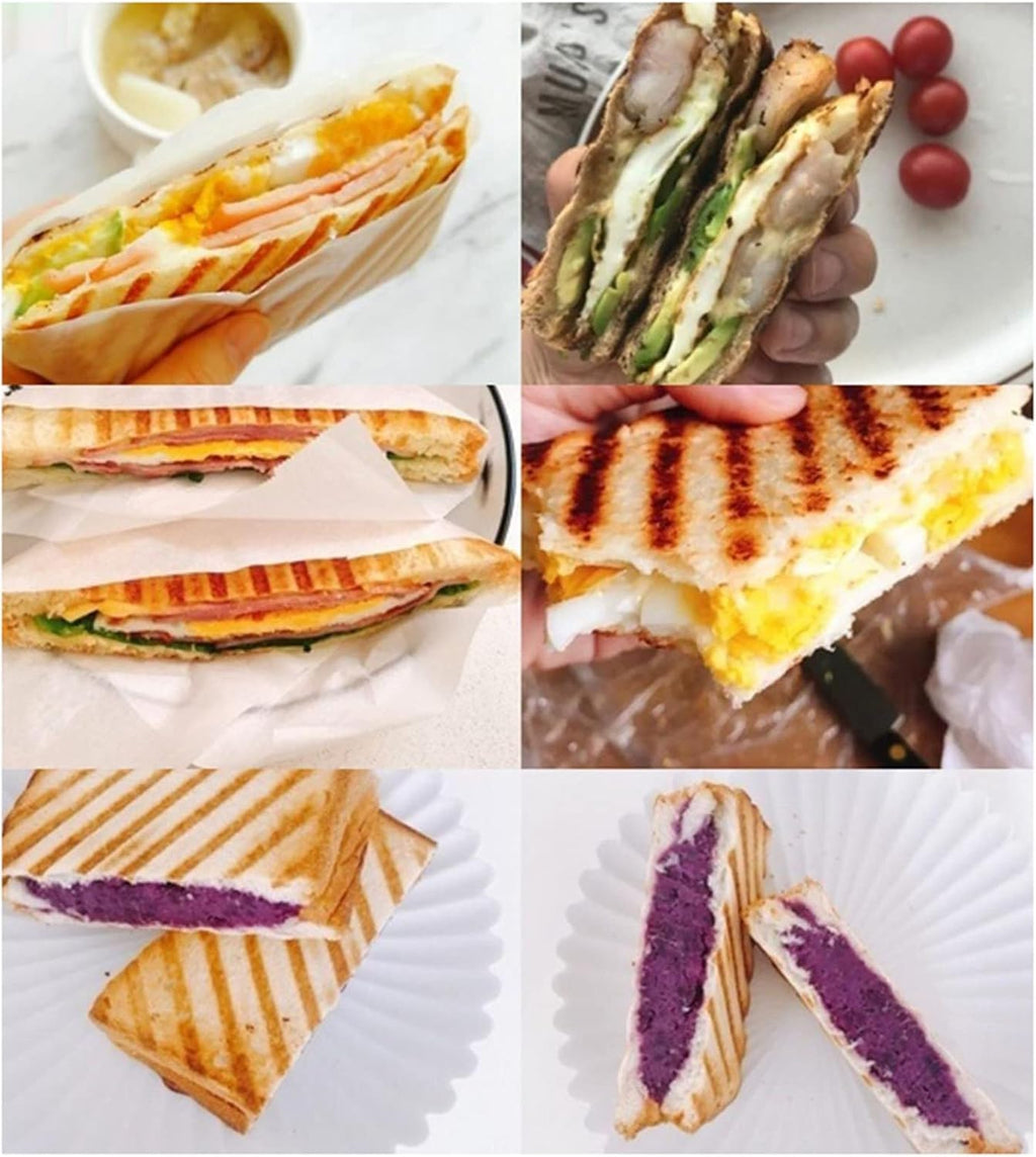 Shipenophy Hot Sandwich Maker, Nonstick Double Sided Panini Press F26181