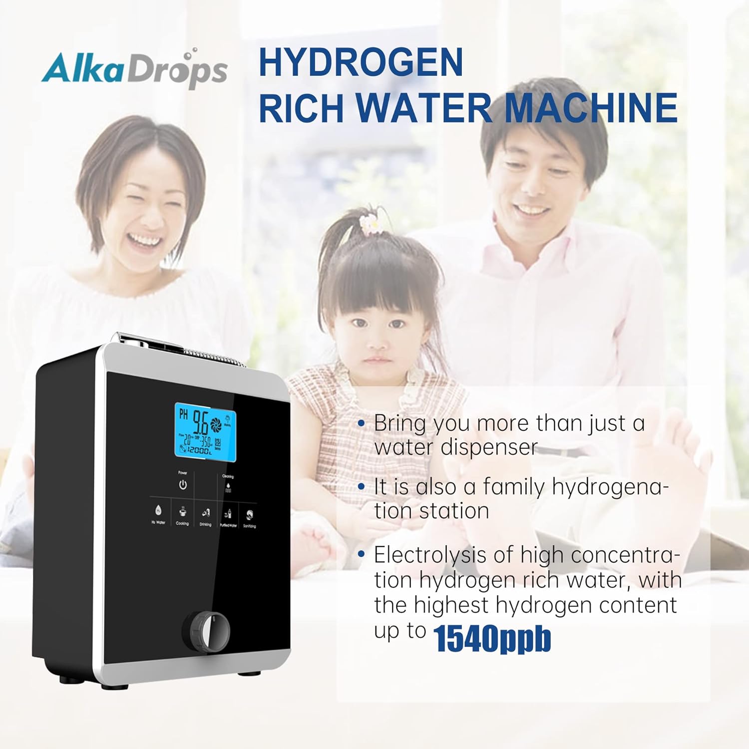 Water Ionizer and Purifier Machine, pH 3-11 Alkaline Acid Water, 11 Plate Electrode U29265