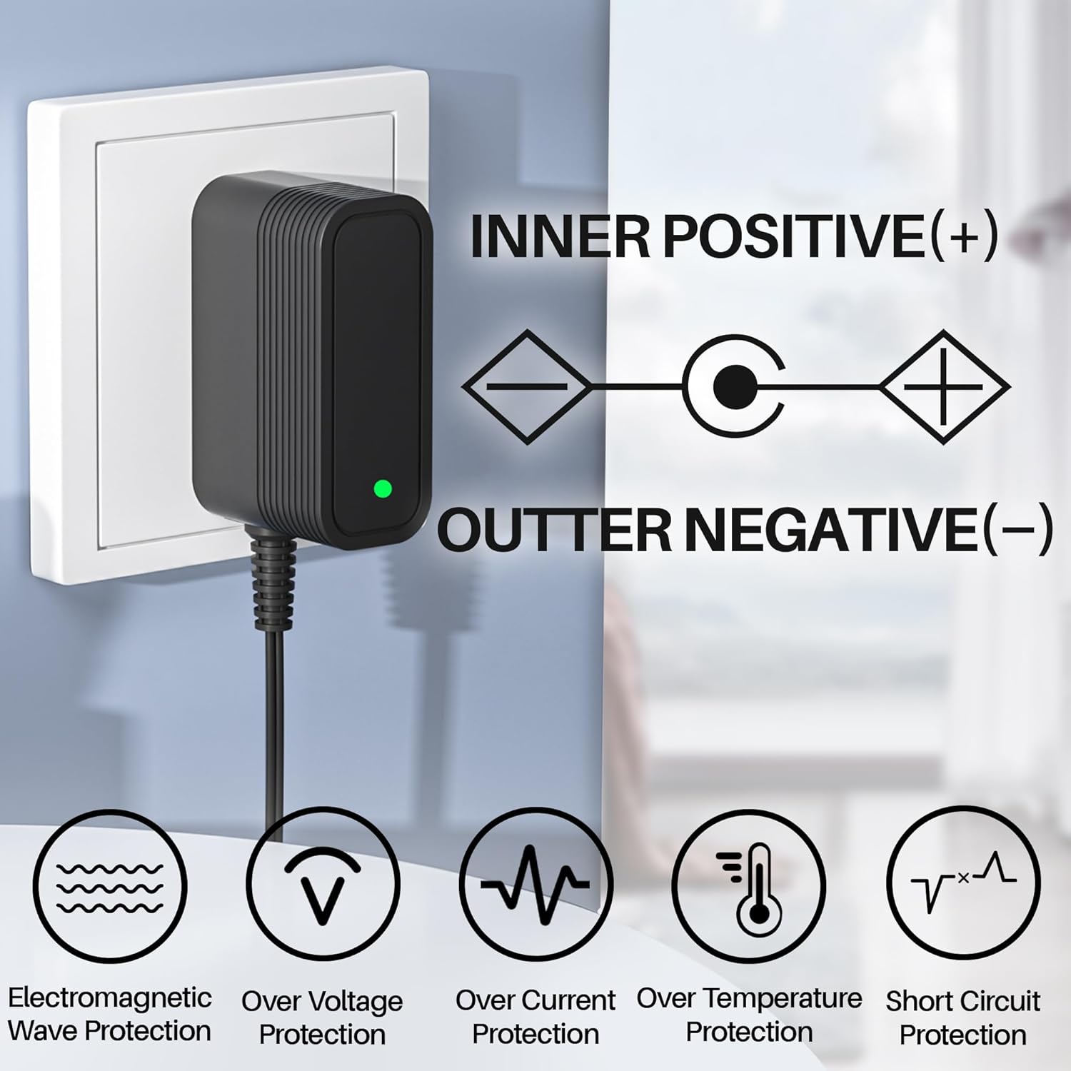 5V 1A Universal AC Adapter Power Supply with 10 Interchangeable Jacks U151