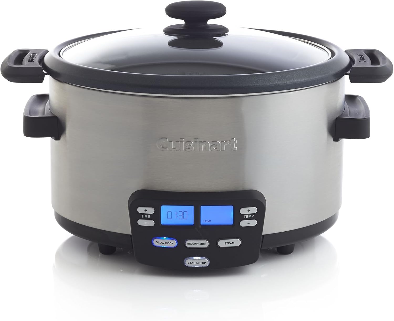 Cuisinart MSC-400 3-In-1 Cook Central 4-Quart Multi-Cooker: Slow Cooker, Brown/Saute, Steamer, Silver