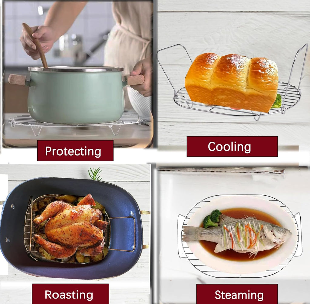 Steam and Roast Rack for Ninja Foodi Possible Cooker Pro 8.5 Qt, Pack of 2 W903964