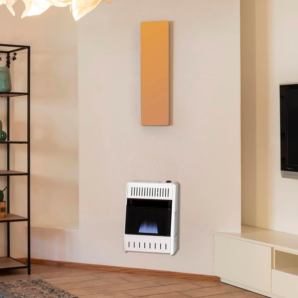 ProCom MN100TBA-B Ventless Natural Gas Blue Flame Space Heater, 10000 BTU, White H52826
