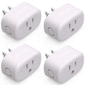 Alexa Smart Plug Nooie, Smart Plug for Smart Home, WiFi Smart Plugs That Work with Alexa,Google Home, Voice Control, Smart Outlet with Remote Control,Timer Function, ONLY 2.4G (4 Packs),10Amp