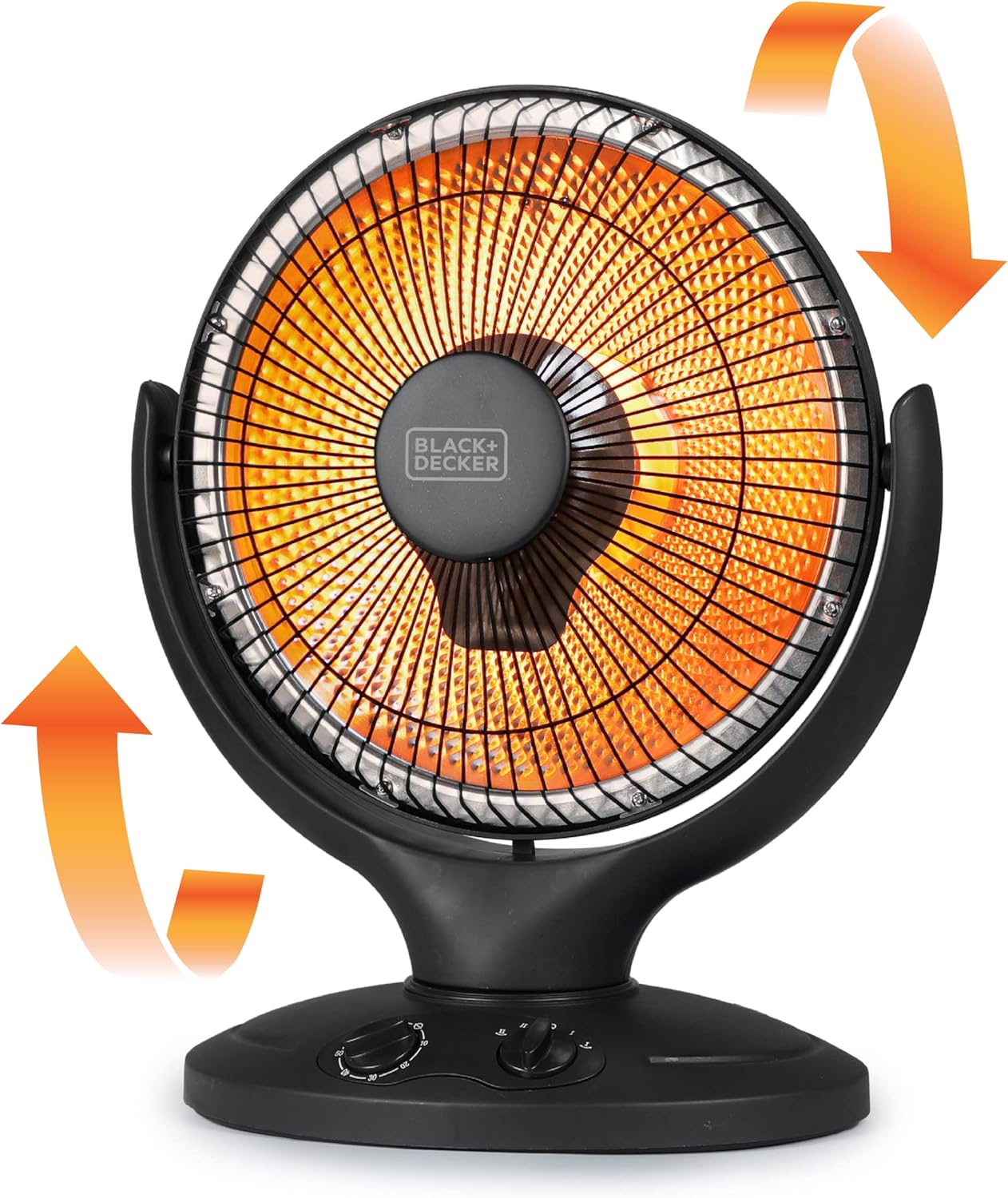 BLACK+DECKER Portable Oscillating Space Heater for Bedroom, Overheat Protection, Timer L36511