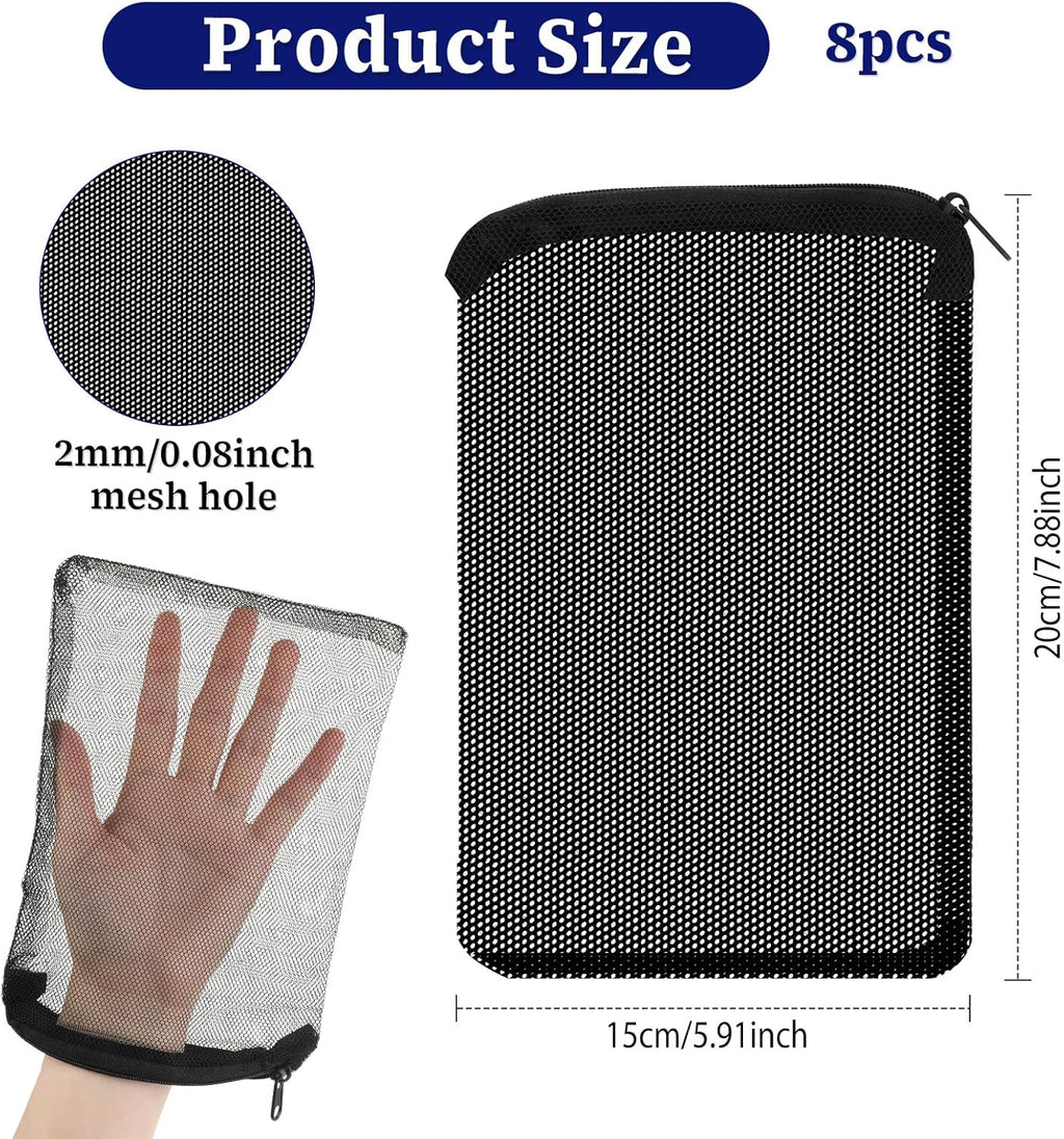 Aquarium Filter Media Bags with Zipper, Reusable Mesh Bags for Substrate L2299