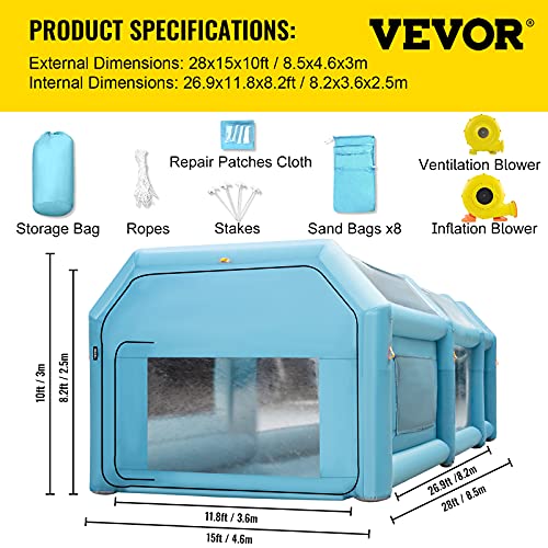 VEVOR Portable Inflatable Paint Booth Y42173