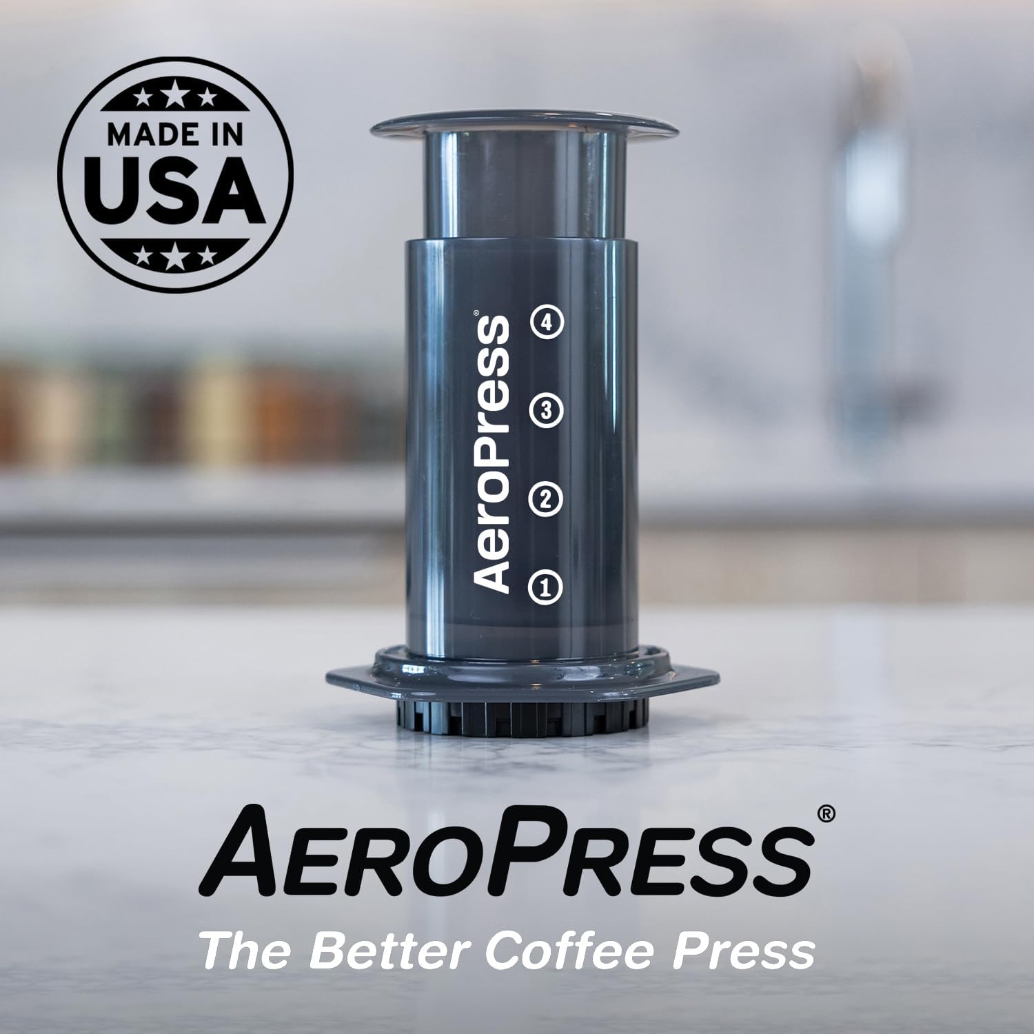 AeroPress Original Coffee and Espresso-style Maker, Portable, Made in USA Q81200