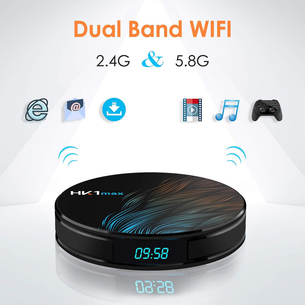 HK1 MAX Android 10.0 TV Box 4GB RAM 32GB ROM Dual WiFi 4K Set Top Box W850